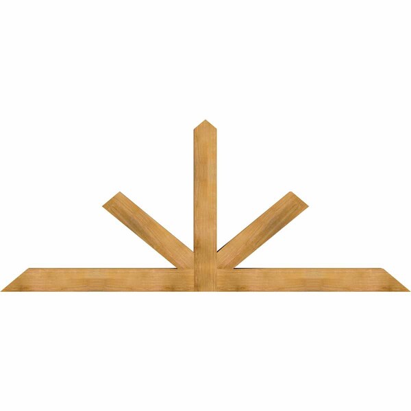Ekena Millwork Saratoga Rough Sawn Timber Gable Bracket, Western Red Cedar, 108"W x 45"H x 6"D x 6"F, 10/12 Pitch GBW108X45X0606SAR00RWR - main